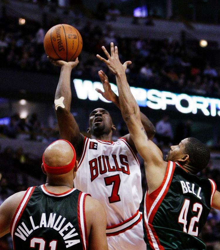 Chicago Bulls kommer til London til oktober. Her er det holdets guard Ben Gordon i aktion. Arkiv 