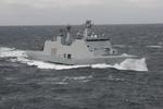 The Danish warship Absalon had the alleged pirates now on trial in the Netherlands in its brig until agreement was reached for their transfer to the Netherlands. 