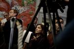 Den kurdiske tv-stat ROJ har vakt den tyrkiske regerings store vrede. På et pressemøde i 2005 i København udvandrede premierminister Erdogan i protest over, at journalist Senam Guneser var til stede. (Arkivfoto) 