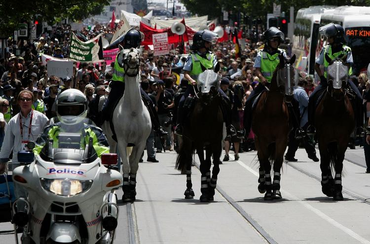 Der har før været demonstrationer i forbindelse med G20. Her under optøjer i Australien. 