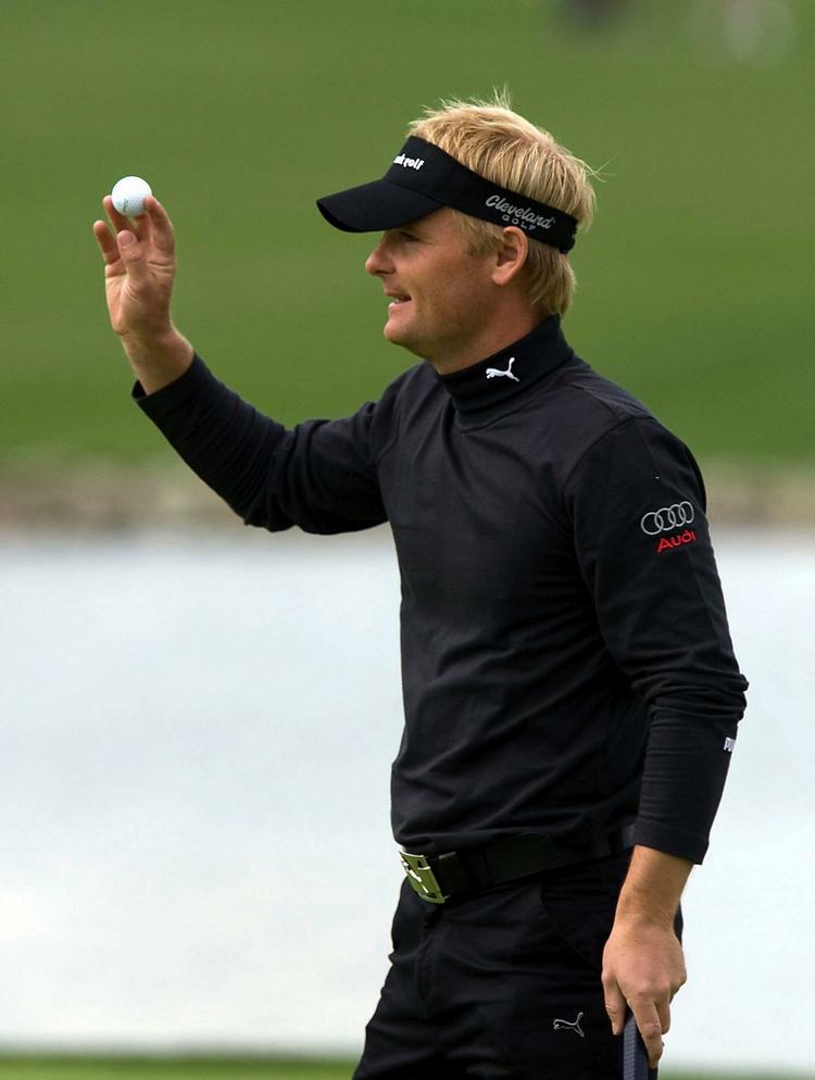 Der var god grund til at smile for Søren Kjeldsen, der uden selv at registrere det lavede syv birdies i træk, da han satte banerekord i Sevilla. 