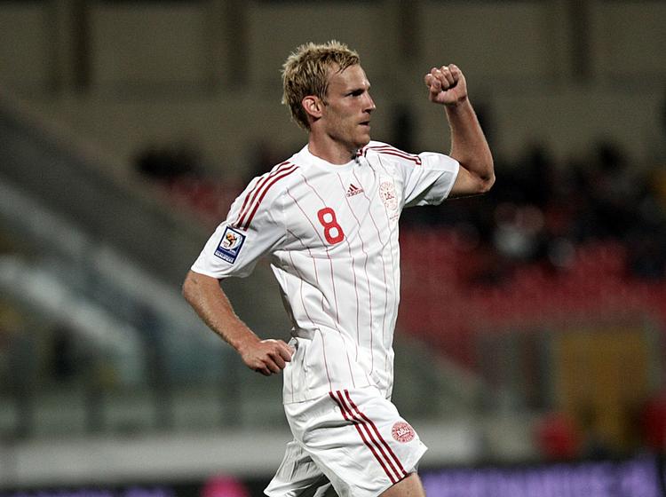 Søren Larsen scorede begge danske mål i første halvleg. 