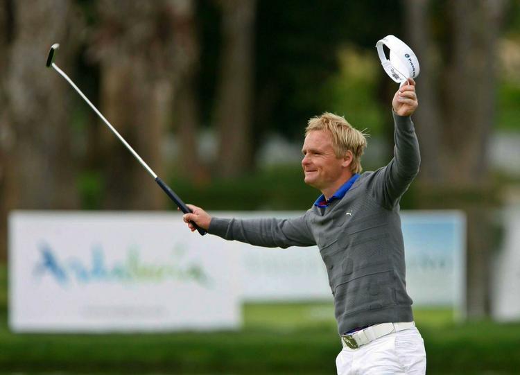 Selv om det blev til et treputt på sidste hul, var det putteren, der reddede Søren Kjeldsen igennem til sejren i Sevilla. 