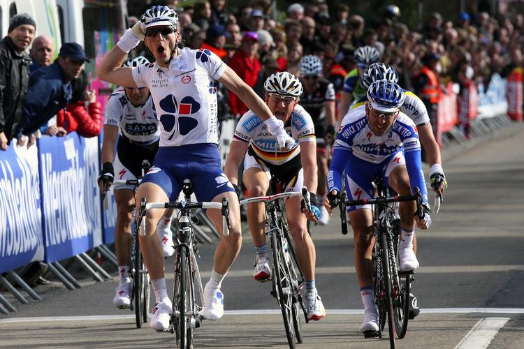 Anthony Geslin blev en af søndagens vindere, da han var først over stregen i Branbantse Pijl. 