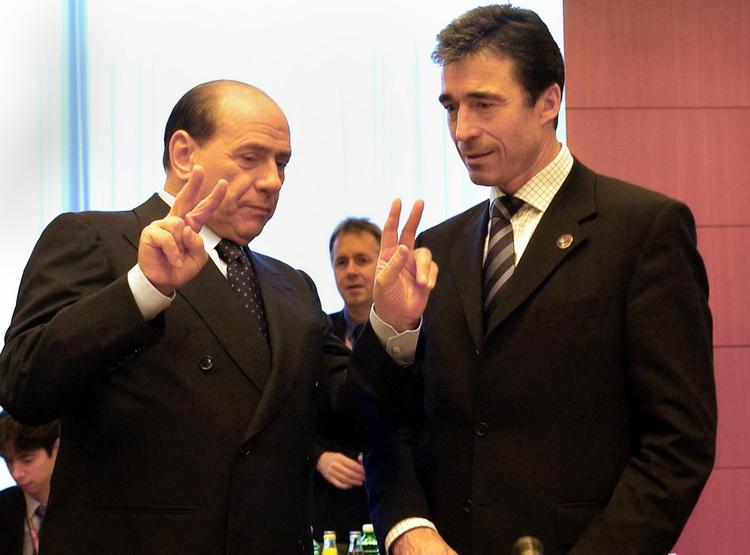 Silvio Berlusconi og Anders Fogh talte i telefon for ti dage siden. (arkivfoto). 