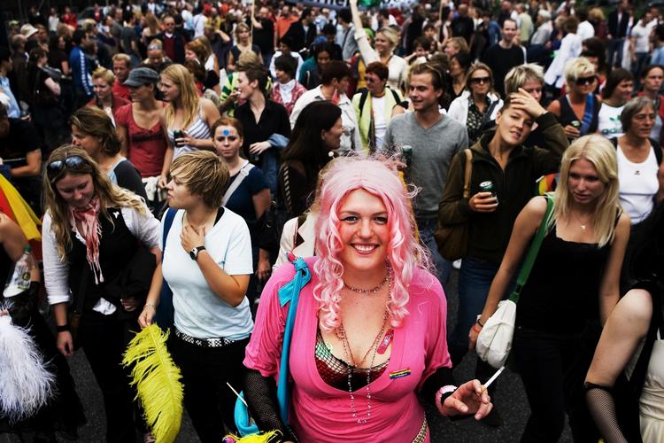 Bøsser og lesbiske ved Gay Pride-paraden i København i 2007. 