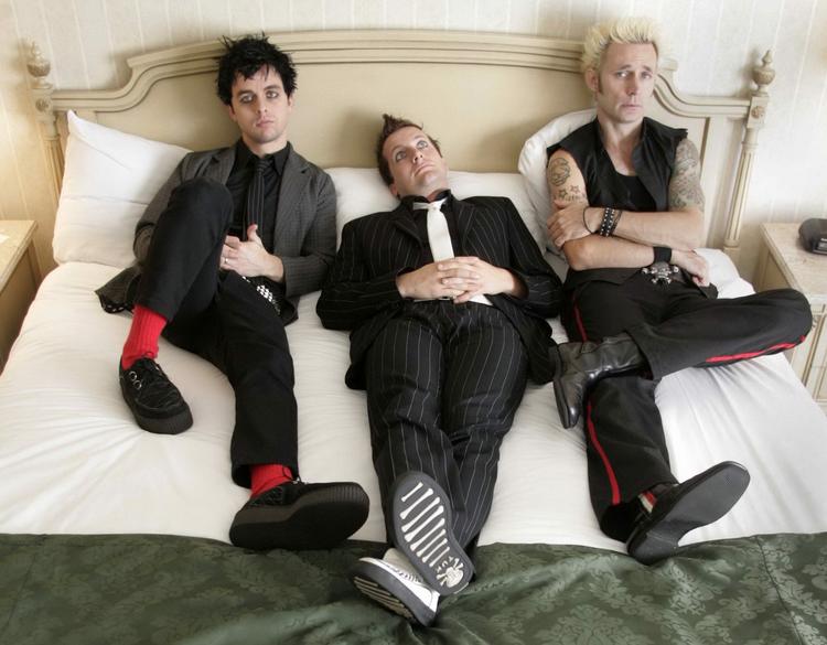 Billie Joe Armstrong, Tre Cool og Mike Dirnt har tidligere selv luftet muligheden for en filmatisering af 'American Idiot'. Nu blev det så til en rockmusical i stedet. Arkivfoto. 