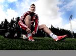 Nicklas Bendtner er en tvivlsom starter til landskampen mod Albanien onsdag i Parken. Arkiv 
