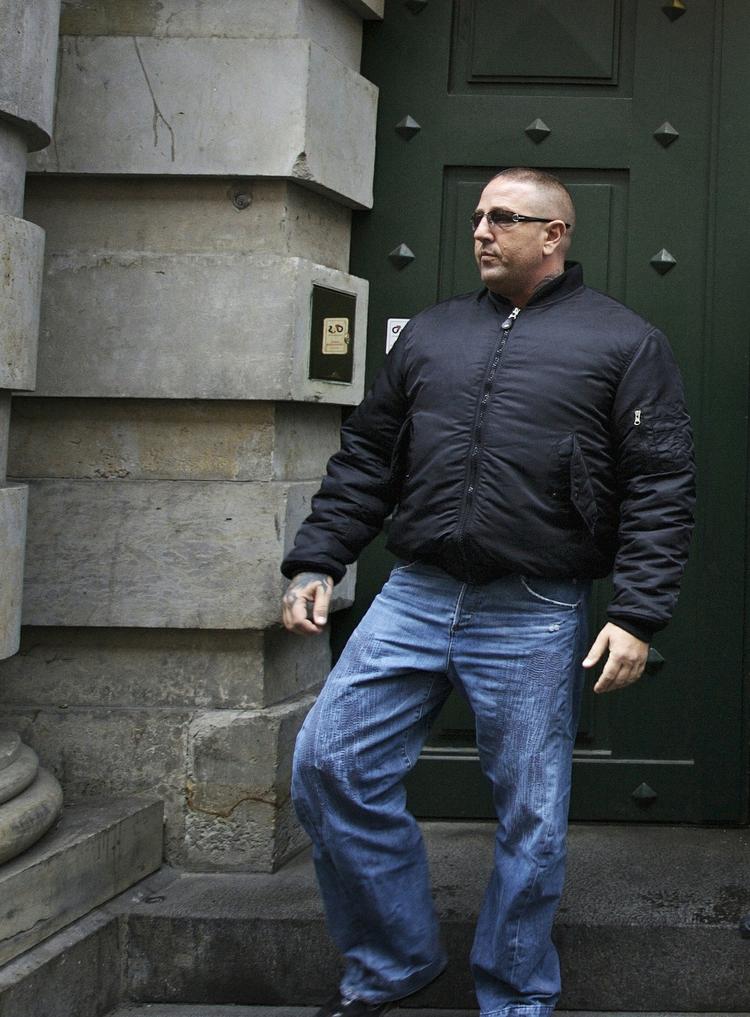 Brian Sandberg mødte op for at støtte Jørn "Jønke" Nielsen under et retssag tilbage i februar. Arkivfoto. 