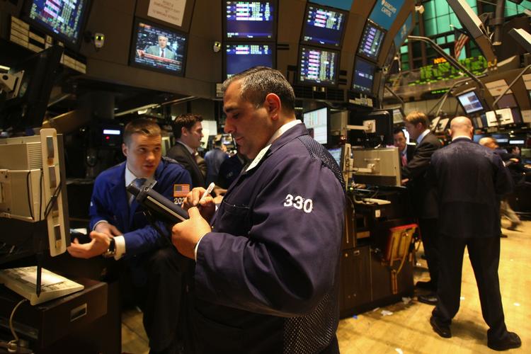 Wall Street på den sidste dag i marts, som skulle ende med at blive den bedste måned i næsten syv år for de amerikanske aktier. 