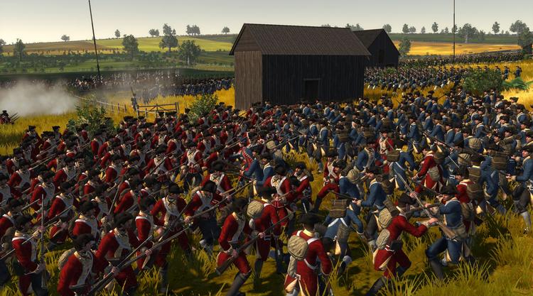 Røgen fra endeløse rækker af geværer bølger, og træernes blade blafrer, når kanonerne tordner. Lyden og grafikken er imponerende i de kæmpe slag, der kan styres fjernt fra oven eller som her zoomet tæt på de enkelte soldater. 
