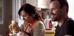Sidse Babett Knudsen og Mick Øgendahl i en scene fra 'Blå mænd'. Arkivfoto. 