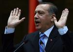 Tyrkiets ministerpræsident Racep Tayyip Erdogan fastholder den tyrkiske modstand mod Anders Fogh Rasmussen som Natos næste generalsekretær. (Arkivfoto) 
