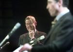 Poul Schlüter og Poul Nyrup Rasmussen (i baggrunden) var ved magten længere tid end Fogh. Arkivfoto. 