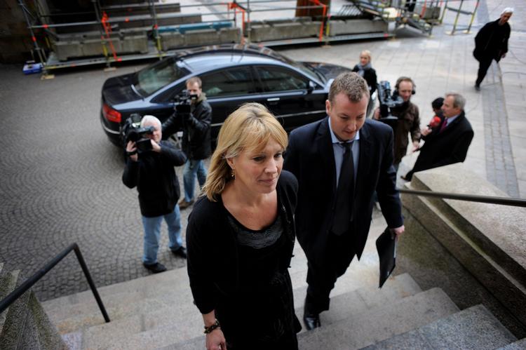 Lene Espersen ankommer til Statsministeriet. 