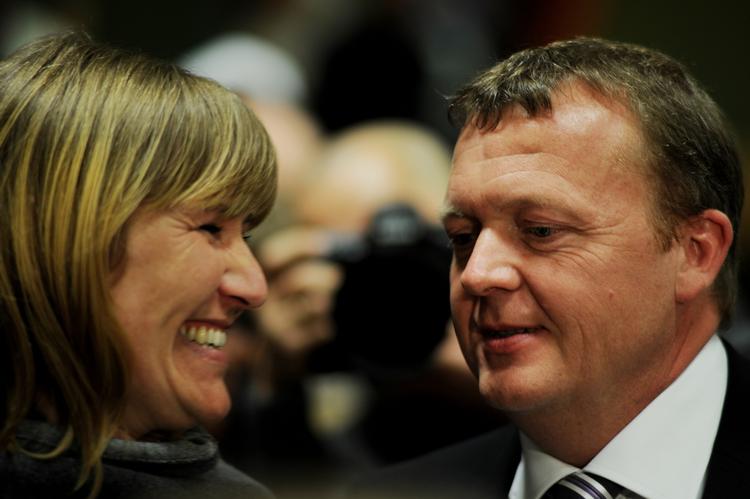 Lars Løkke Rasmussen med konen, Solrun. 