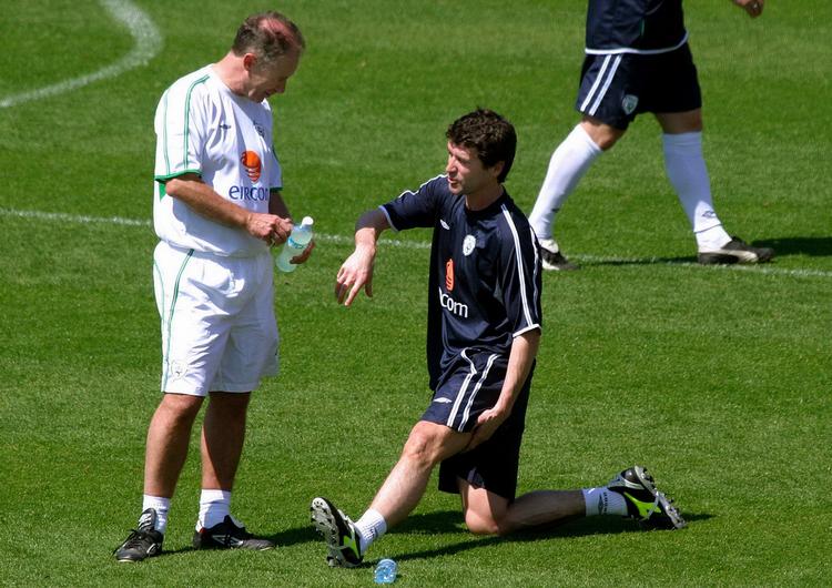 Som irsk landstræner havde Brian Kerr blandt andre Roy Keane på holdet. Arkivfoto. 