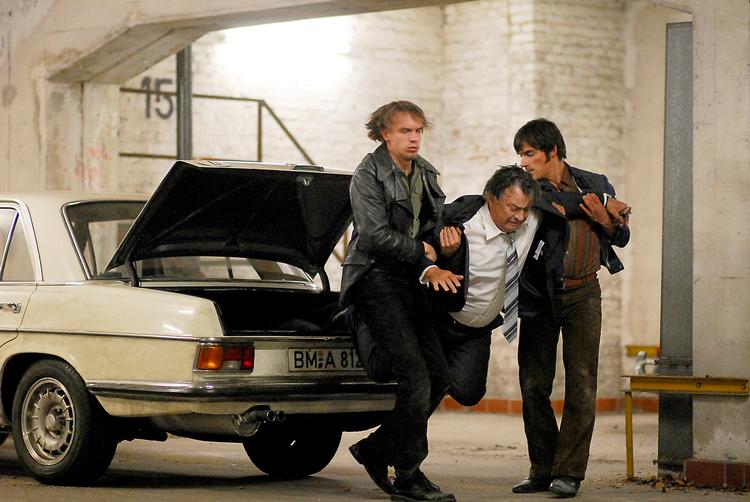 Filmen 'Baader-Meinhof-komplekset' har premiere fredag den 24. april. Her en scene med den tyske arbejdsgiverformand Hanns Martin Schleyer, kort før han bliver henrettet. Foto fra filmen: Nordisk Film