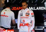 Verdensmesteren Lewis Hamilton har grund til at se bekymret ud. Arkivfoto. 