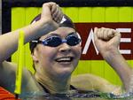 Lotte Friis vandt DM-guld i 200 meter fri med den næsthurtigste danske tid nogen sinde. Arkivfoto. 
