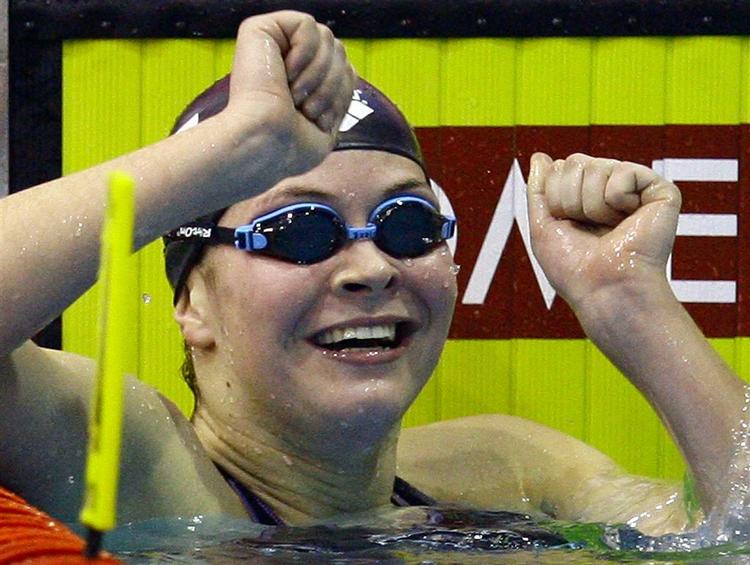 Lotte Friis vandt DM-guld i 200 meter fri med den næsthurtigste danske tid nogen sinde. Arkivfoto. 