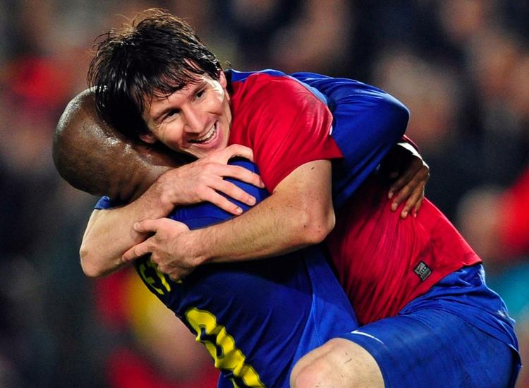 Lionel Messi og Samuel Eto'o var i strålende spillehumør mod Bayern. 