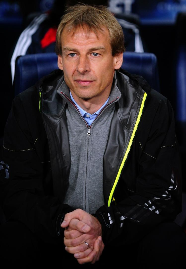 Bayern Münchens træner Jürgen Klinsmann under gårsdagens ydmygelse af tyskerne i Champions League. 