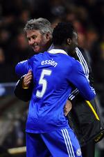 Midtbanemanden Michael Essien bliver en af Hiddinks nøglespillere i aften. Arkivfoto. 