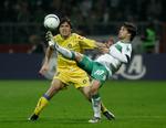 Den brasilianske boldkunstner Diego var med to scoringer for Werder Bremen med til at skabe tysk håb om lidt international succes. 