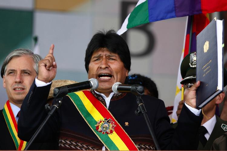 Bolivias præsident, Evo Morales, er den første på sin post med indiansk afstamning (arkvifoto). 