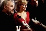 Kim Bodnia og Lene Maria Christensen fra 'Frygtelig Lykkelig', da filmen fik ros og masser af priser ved Bodilfesten. 