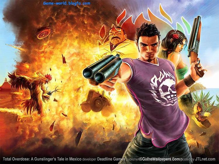 Spillet 'Total Overdose' blev et internationalt hit for danske Deadline Games i 2005. Nu trues selskabet af konkurs. Illustration fra spillet 