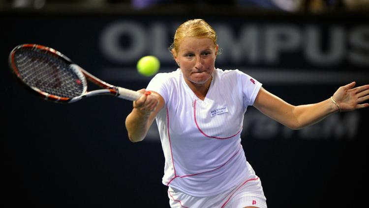 Ruslands Alla Kudryavtseva bliver første udfrodring for Caroline Wozniacki i Charleston. Arkivfoto 