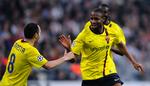Først med Seydou Keitas scoring til 1-1 kom der smil på FC Barcelona-spillernes læber. 