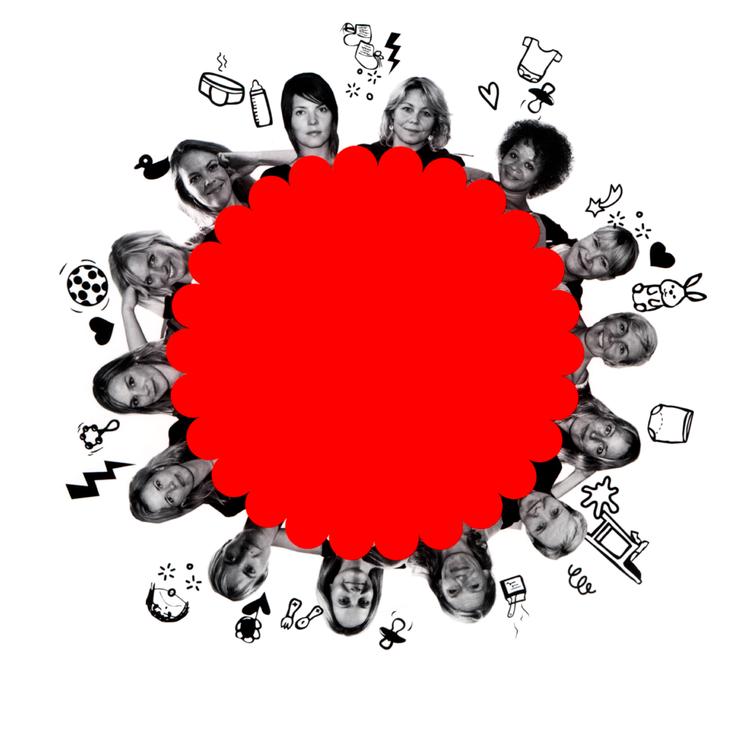 Kendte kvinder om det største mirakel og det store chok - at få et barn. Bogen er baseret på interview lavet i 2006 og vist i tv 2008. Illustration: Mai-Britt Amsler 