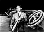 Wernher von Braun med Disneyraket og ugebladsillustrationer 1955. Foto: NASM/Deutsches Museum 