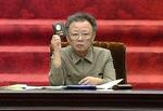 Nordkoreas leder, Kim Jong Il, ved et møde i kommunistpartiet 9. april. 