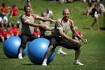 DGI's Landsstævne er stadig en folkefest, men ikke så stor som tidligere. Her et par herrer i gymnastikopvisning ved Landsstævnet i Haderslev i 2006. 