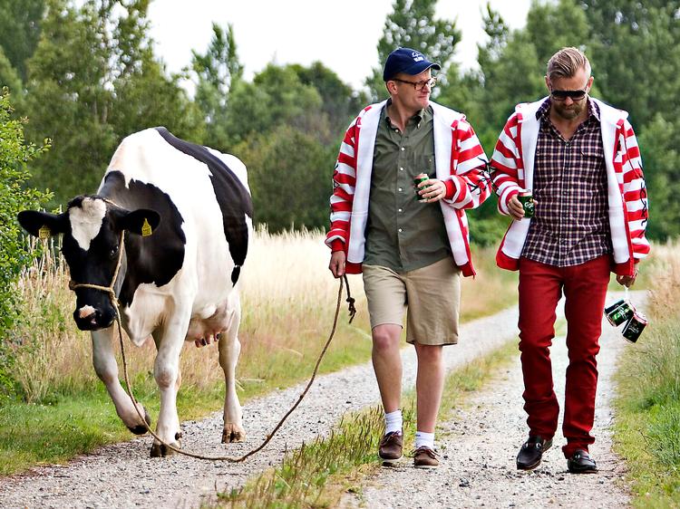 Casper Christensen og Frank Hvam har været en kæmpesucces i tv-serien 'Klovn'. Seriens afløser er på vej. Den hedder 'Kristian' og går helt andre veje. Foto: Per Arnesen/TV 2 