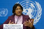 FN's kommissær for Menneskerettigheder Navi Pillay er vært for Durban II-konferencen. 