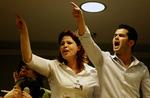 To medlemmer af en europæisk, jødisk studenterorganisation, European Union oif Jewish Students, protesterer under den iranske præsident Ahmadinejads tale i Geneve. 