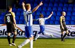 Jesper Lange jubler efter sin første scoring. 