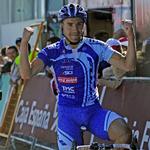 Den spanske rytter Juan Jose Cobo fra skandaleholdet Fuji-Servetto vinder en etape i Vuelta Castilla Leon 26. marts. Nu er holdet kommet med i Giro d'Italia. Arkivfoto. 