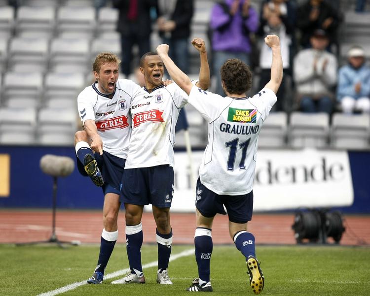 AGF-jubel efter 1-0 over FCN. 