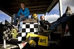 Kevin Magnussen (tv.) fik sig en grim oplevelse, at fortælle faderen Jan Magnussen (th.) om, da han kørte galt på Hockenheim. Arkivfoto. 