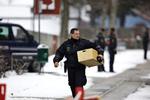 Politiet ved lejligheden i Aldersrogade, hvor en 20-årig mand blev dræbt i februar. 