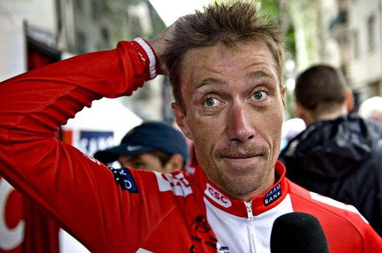 Chris Sørensen efter 8. etape i Tour de France sidste år. Arkivfoto. 