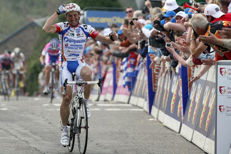 Davide Rebellin vandt for en uge siden den belgiske semiklassiker Fleche Wallonne. Arkivfoto. 