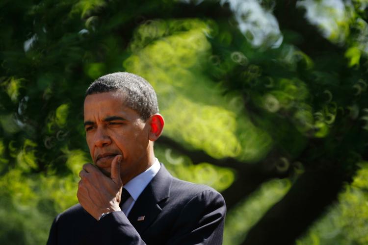 Barack Obama kan i dag fejre sine første 100 dage som præsident. Billedet er taget i går, da han var til et arrangement for årets lærer 2009. 