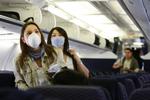 Passengers on their way from Mexico City to Houston, Texas. 
